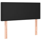 Headboard Black 100 cm Faux Leather - Front View