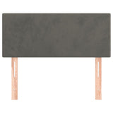 Headboard Dark Grey 100 cm Velvet - Side View