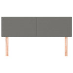 Headboards Dark Grey 144x5x78/88 cm Fabric