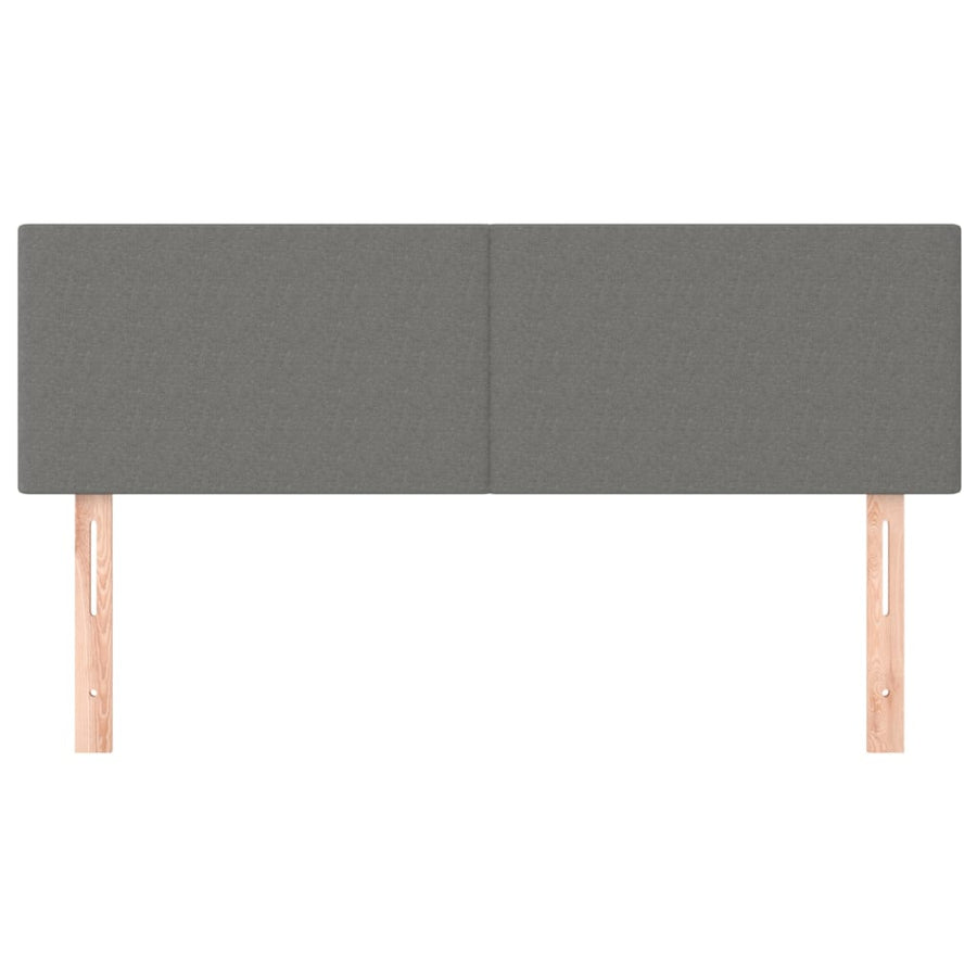 Headboards Dark Grey 144x5x78/88 cm Fabric