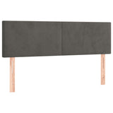 Headboards 2 pcs Dark Grey 72x5x78/88 cm Velvet