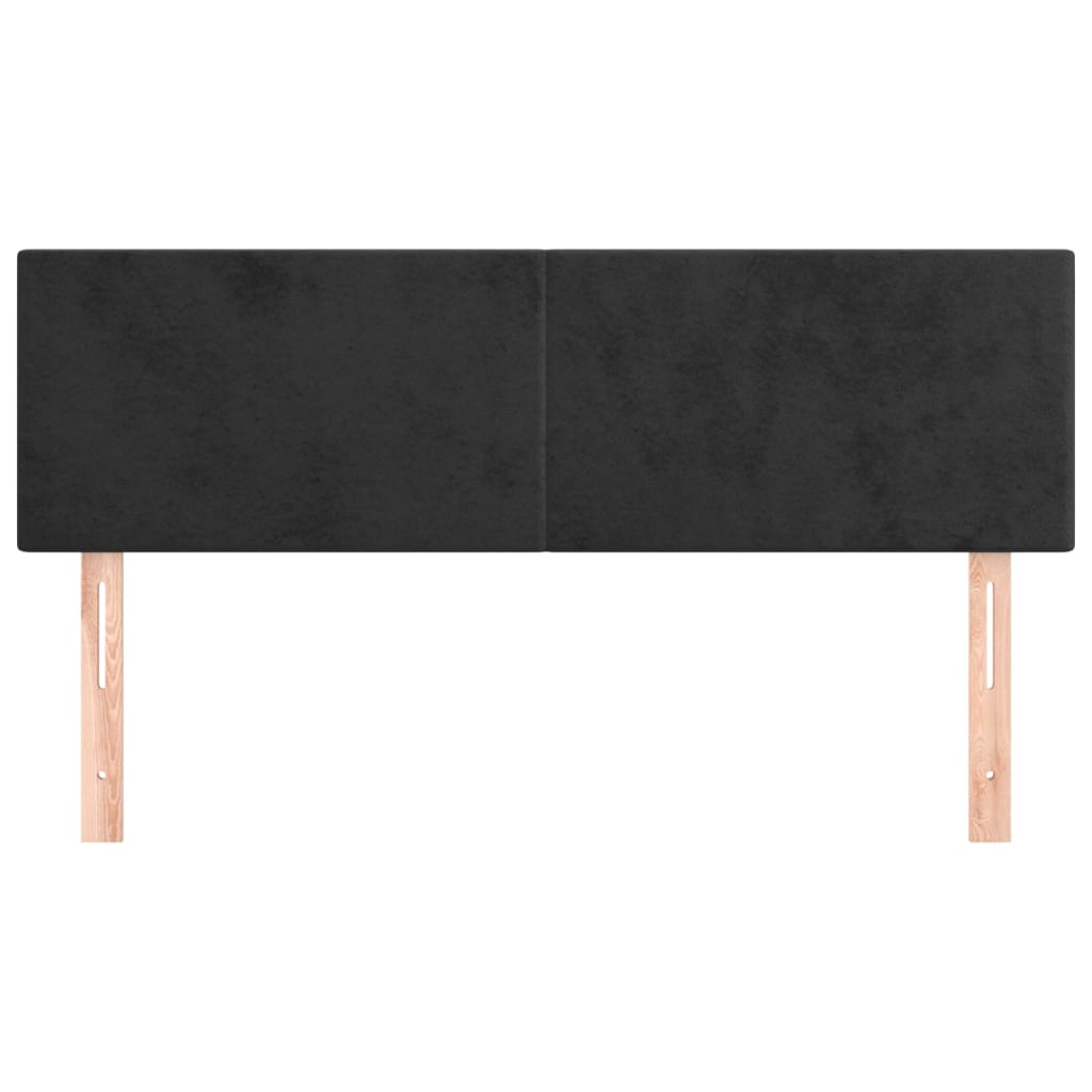 Headboards 2 pcs Black 72 cm Velvet
