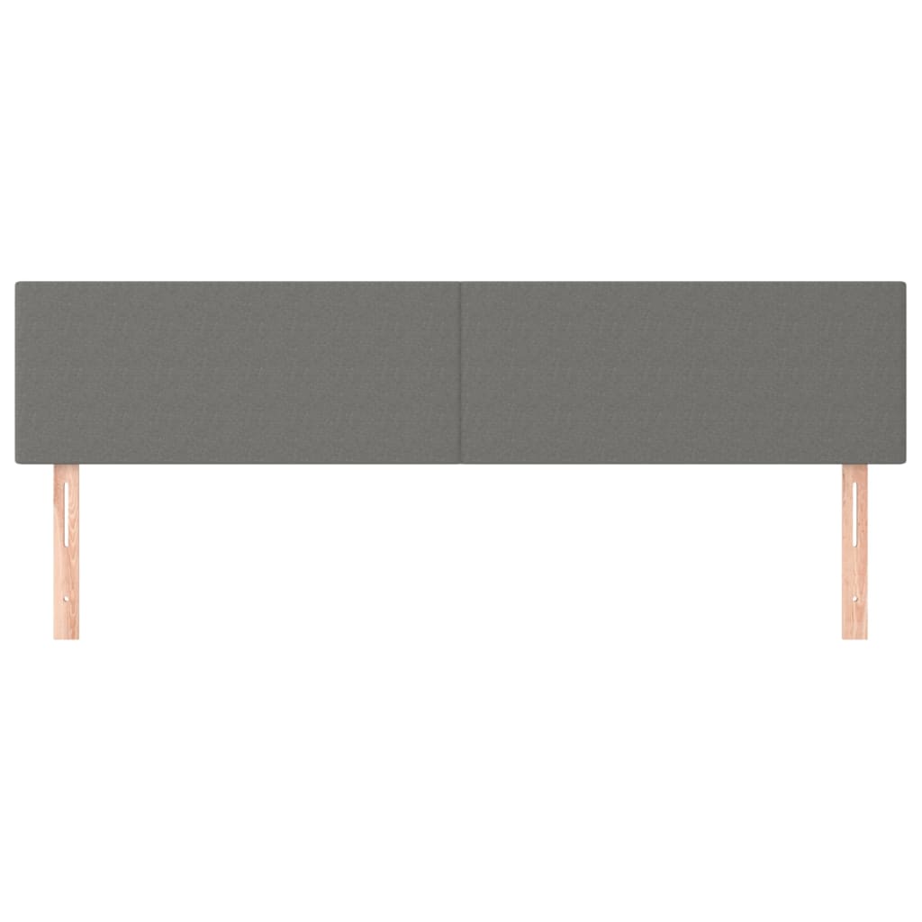 Headboards 2 pcs Dark Grey 80 cm Fabric