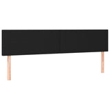 Headboards 2 pcs Black 100x5x78/88 cm Fabric - Front View