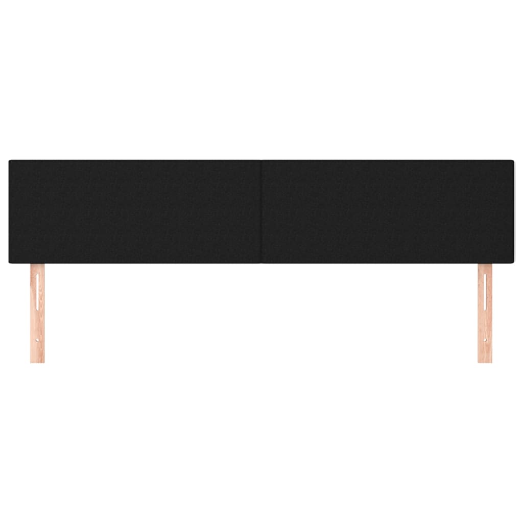 Headboards 2 pcs Black 100x5x78/88 cm Fabric