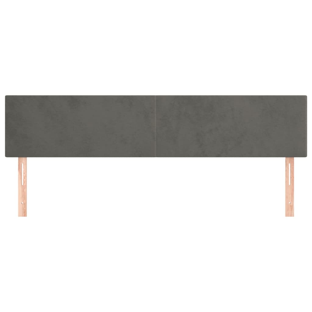 Headboards 2 pcs Dark Grey 100 cm Velvet