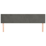 Headboards 2 pcs Dark Grey 100 cm Velvet