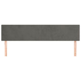 Headboards 2 pcs Dark Grey 100 cm Velvet - Side View