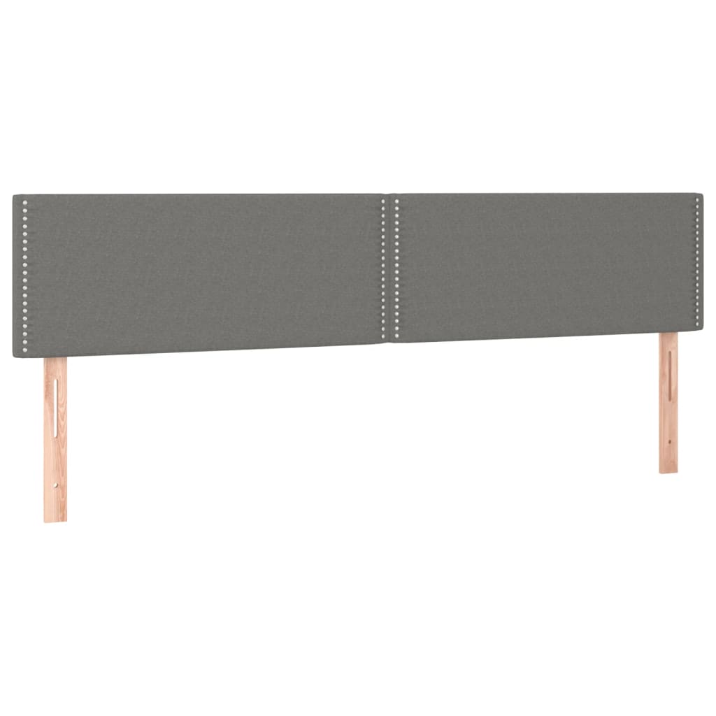 Headboards 2 pcs Dark Grey 80 cm Fabric
