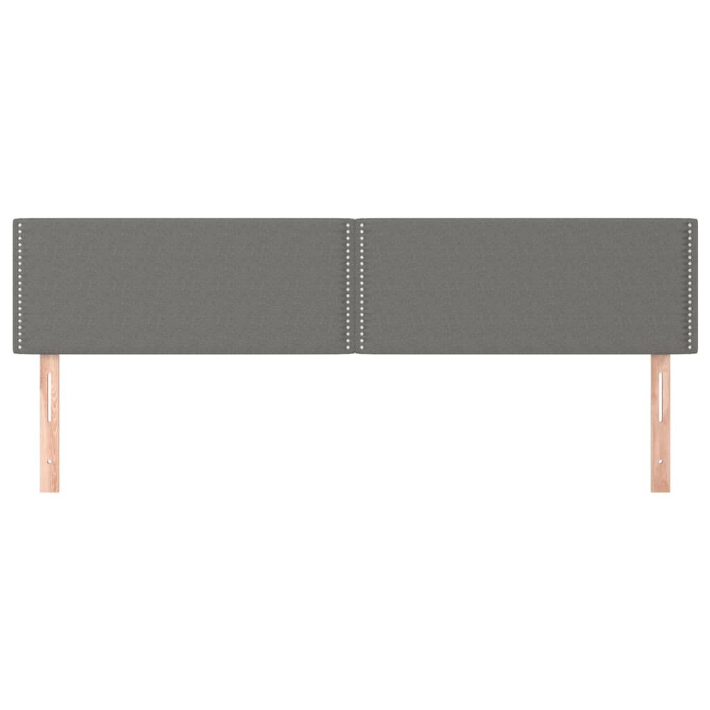 Headboards 2 pcs Dark Grey 80 cm Fabric