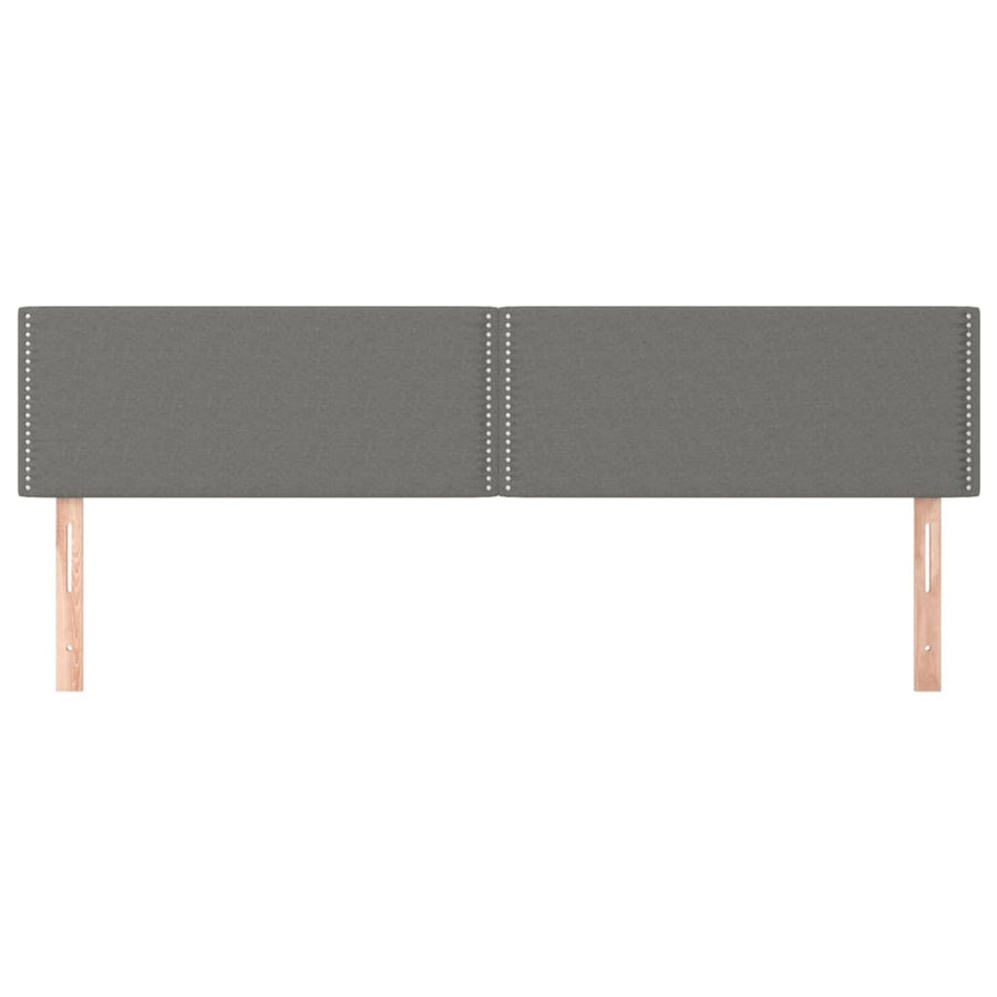 Headboards 2 pcs Dark Grey 80 cm Fabric