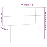 Headboard Black 100x5x78/88 cm Fabric