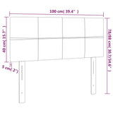 Headboard Dark Grey 100 cm Velvet
