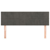 Headboards 2 pcs Dark Grey 72 cm Velvet - Side View