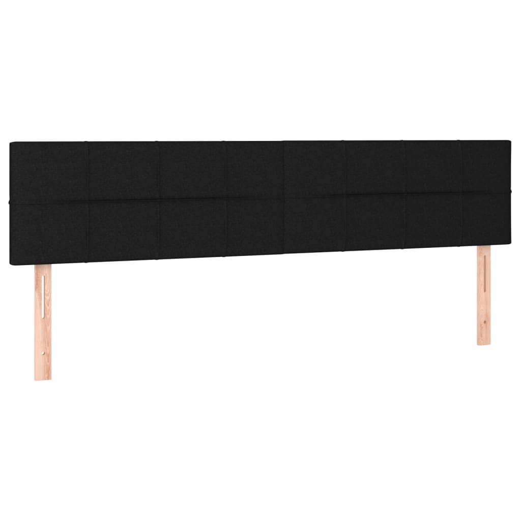 Headboards 2 pcs Black 80 cm Fabric
