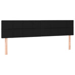 Headboards 2 pcs Black 80 cm Fabric