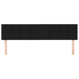 Headboards 2 pcs Black 80 cm Fabric