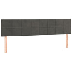 Headboards 2 pcs Dark Grey 80 cm Velvet