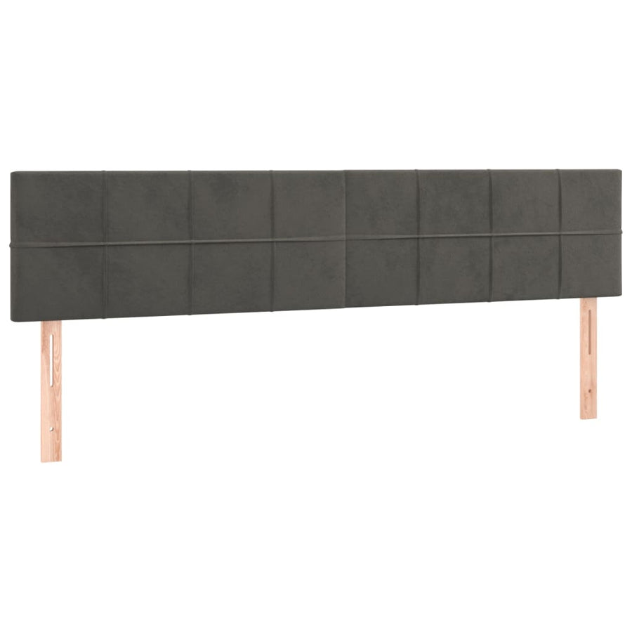 Headboards 2 pcs Dark Grey 80 cm Velvet