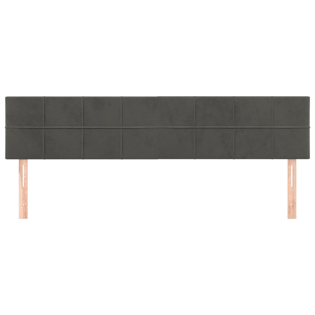 Headboards 2 pcs Dark Grey 80 cm Velvet