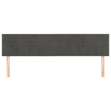 Headboards 2 pcs Dark Grey 80 cm Velvet