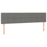Headboards 2 pcs Dark Grey 100 cm Fabric - Front View