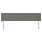 Headboards 2 pcs Dark Grey 100 cm Fabric