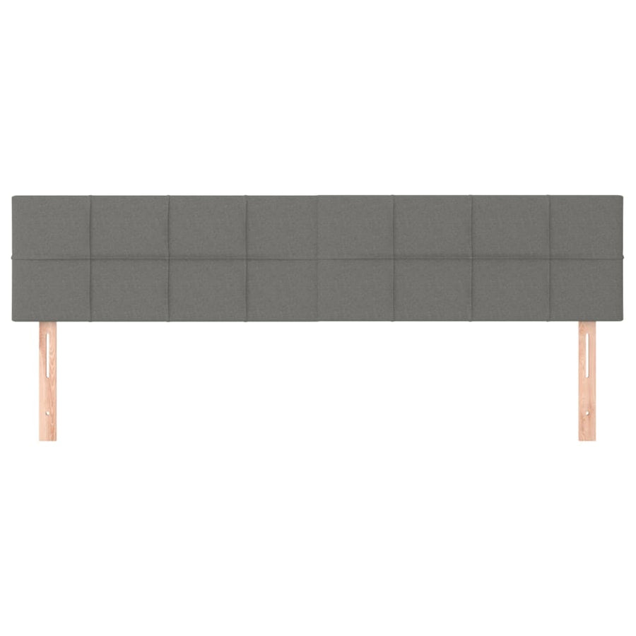 Headboards 2 pcs Dark Grey 100 cm Fabric