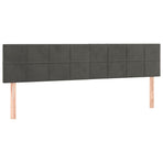Headboards 2 pcs Dark Grey 100x5x78/88 cm Velvet