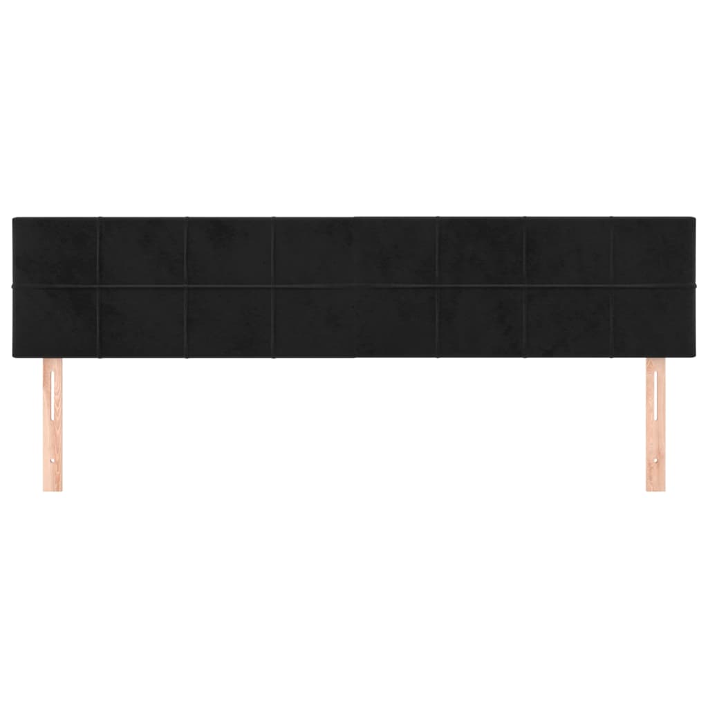 Headboards 2 pcs Black 100 cm Velvet