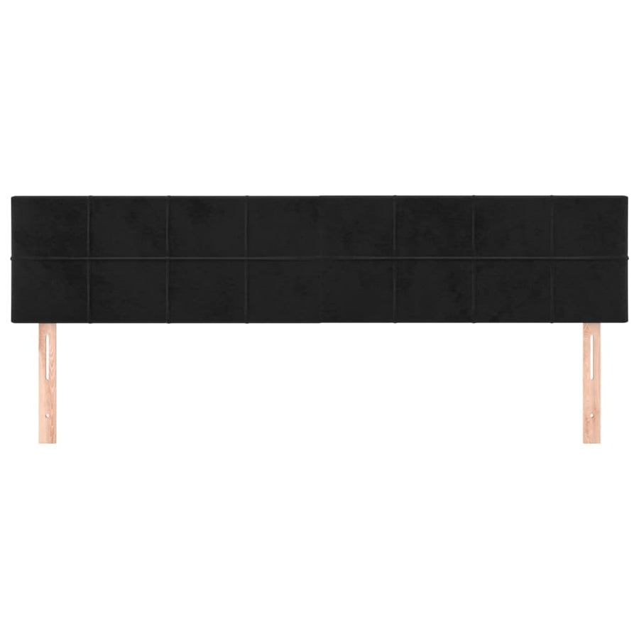 Headboards 2 pcs Black 100 cm Velvet