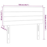 Headboard Dark Grey 100 cm Fabric