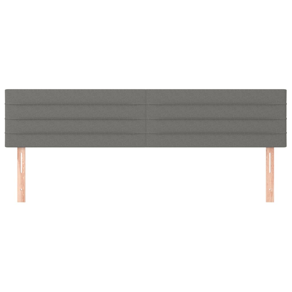 Headboards 2 pcs Dark Grey 100 cm Fabric
