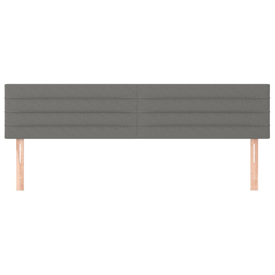 Headboards 2 pcs Dark Grey 100 cm Fabric