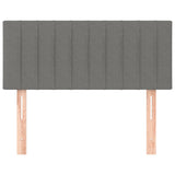 Headboard Dark Grey 100x5x78/88 cm Fabric - Side View