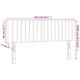 Headboards 2 pcs Dark Grey 72 cm Fabric