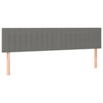 Headboards 2 pcs Dark Grey 80 cm Fabric