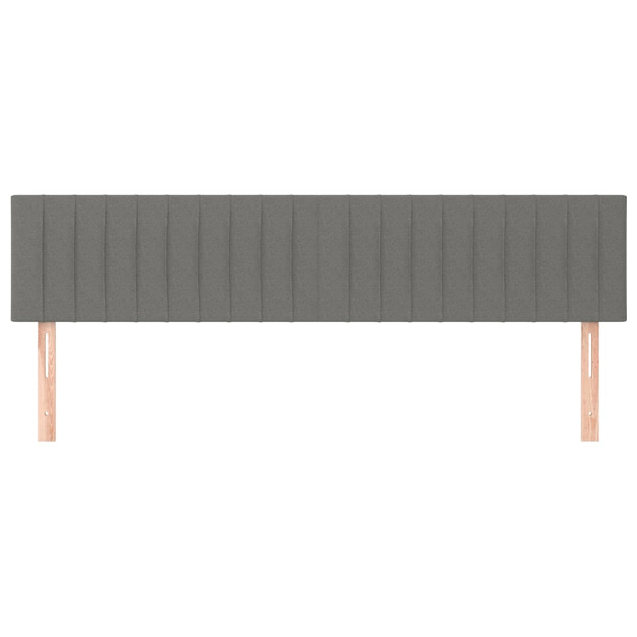 Headboards 2 pcs Dark Grey 80 cm Fabric
