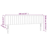 Headboards 2 pcs Dark Grey 80 cm Fabric