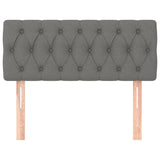Headboard Dark Grey 100x7x78/88 cm Fabric - Side View