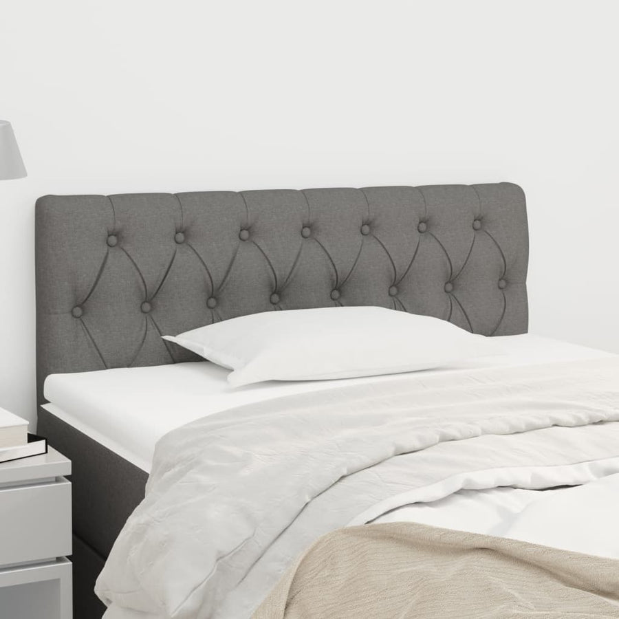 Headboard Dark Grey 100 cm Fabric