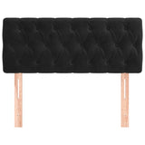 Headboard Black 100 cm Velvet - Side View