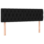 Headboards 2 pcs Black 72x7x78/88 cm Fabric