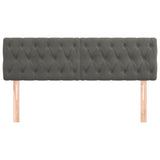 Headboards 2 pcs Dark Grey 72 cm Velvet - Side View