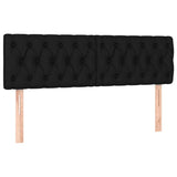 Headboards 2 pcs Black 80 cm Fabric - Front View