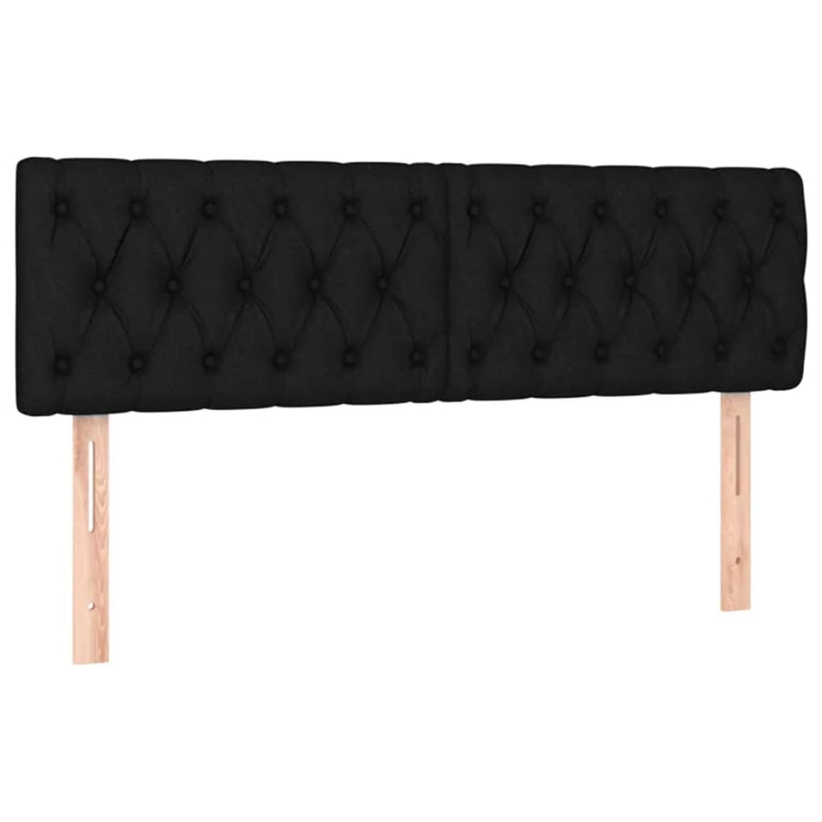 Headboards 2 pcs Black 80 cm Fabric