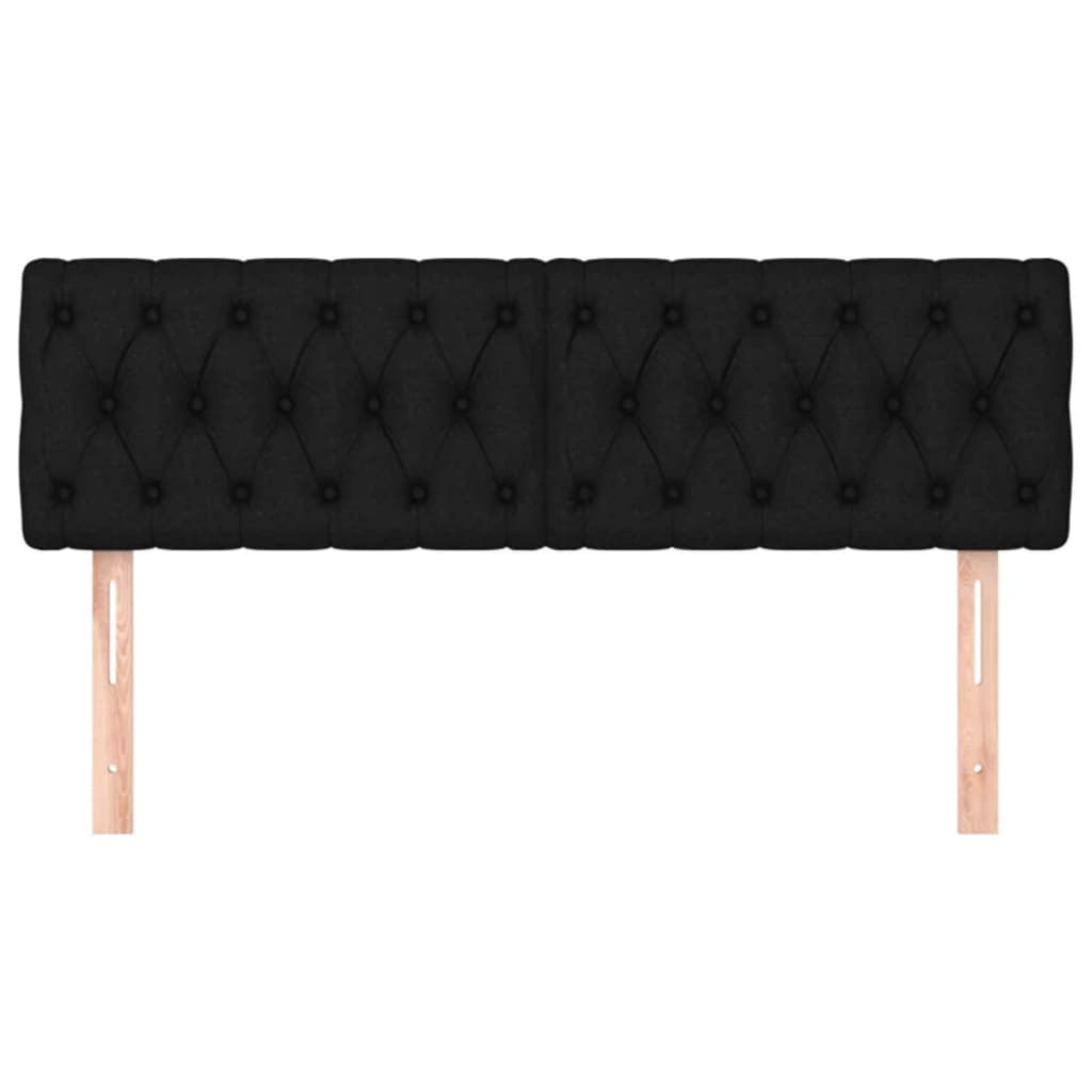 Headboards 2 pcs Black 80 cm Fabric