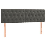 Headboards 2 pcs Dark Grey 80 cm Velvet