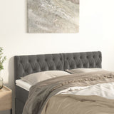 Headboards 2 pcs Dark Grey 80 cm Velvet