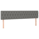 Headboards 2 pcs Dark Grey 100 cm Fabric
